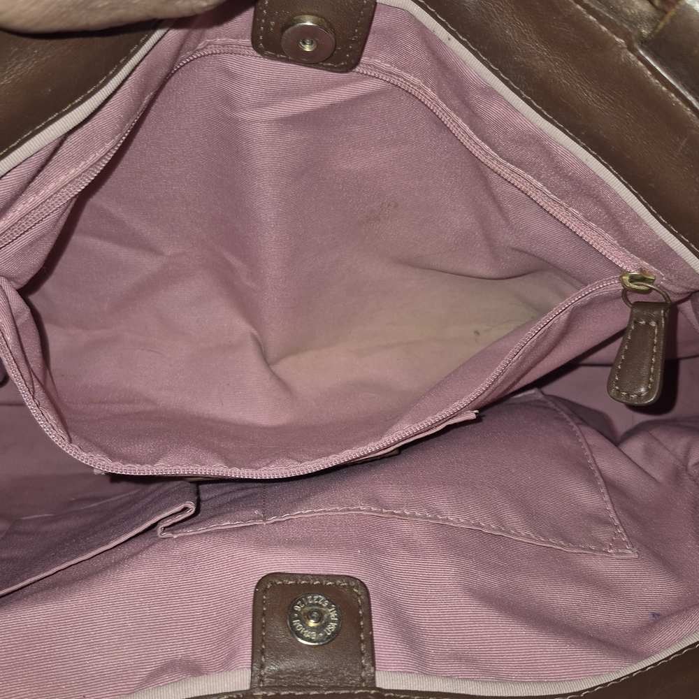 Brown Patterned Handbag - image 11